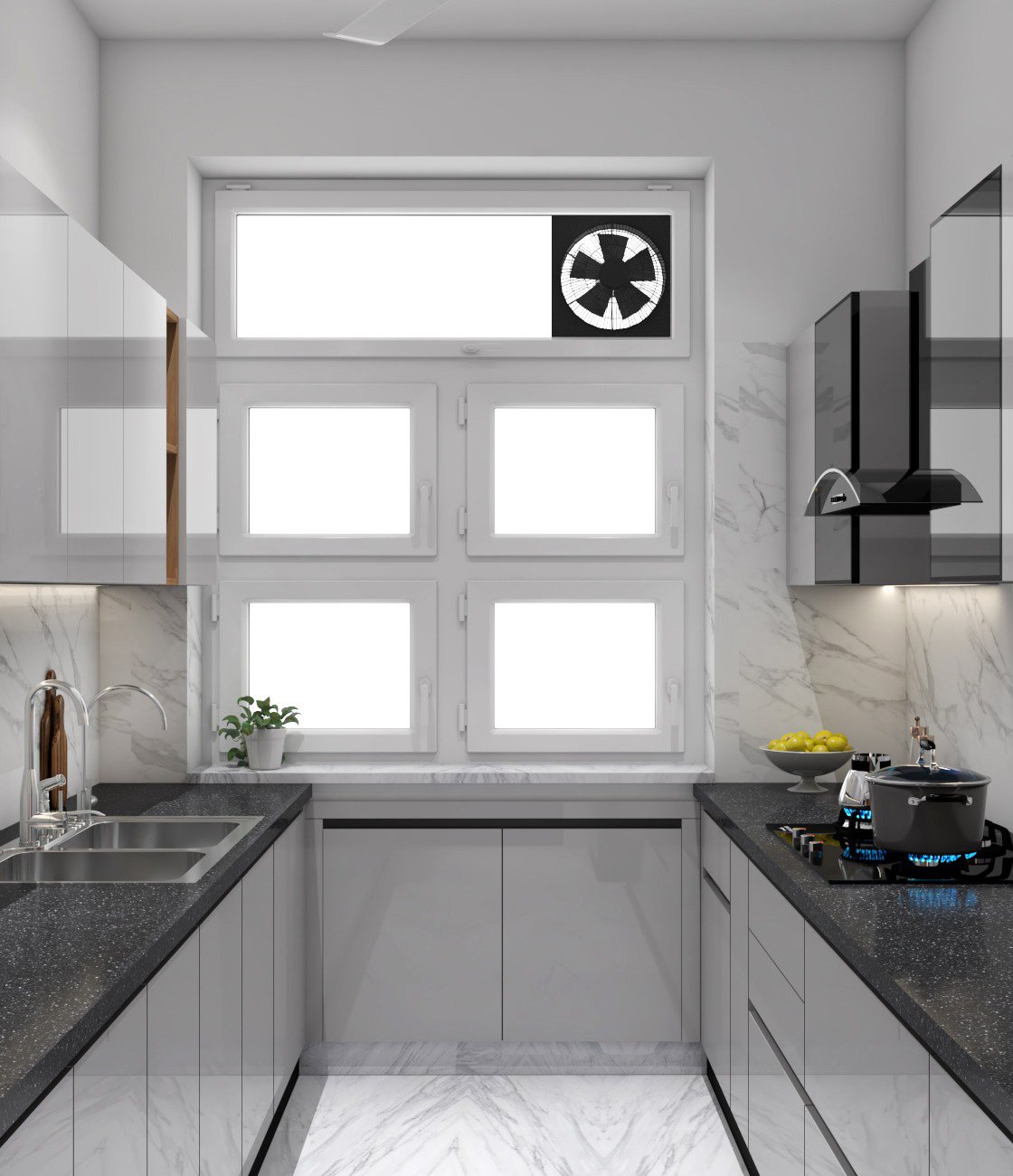 Small parallel kitchen Design