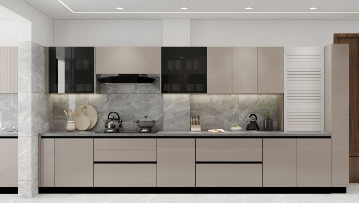 In-line modular kitchen Design