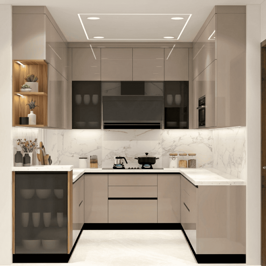 U Shaped Modular Kitchen Designs Ideas | Modern Modular Kitchen Ideas ...