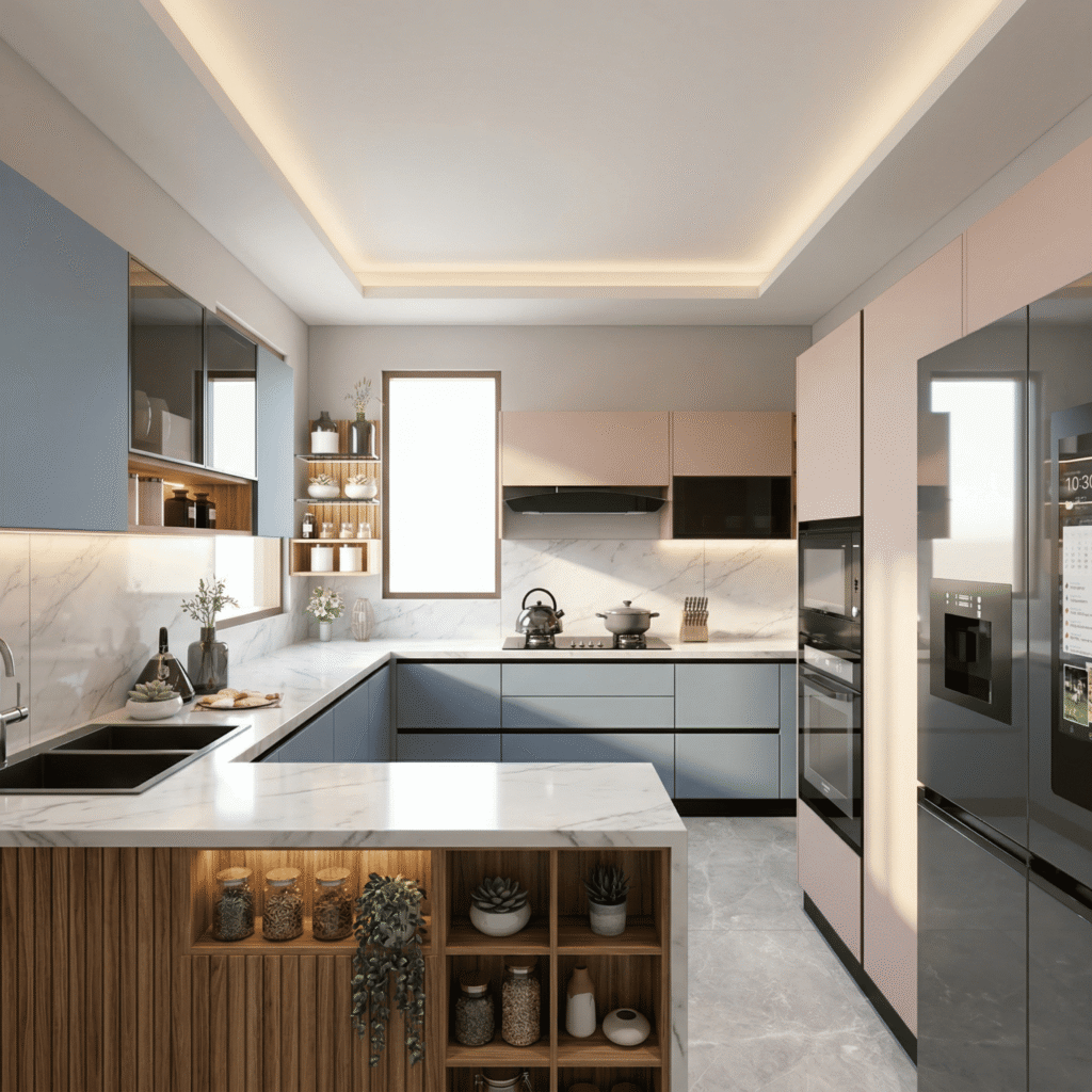 U Shaped Modular Kitchen Designs Ideas | Modern Modular Kitchen Ideas ...