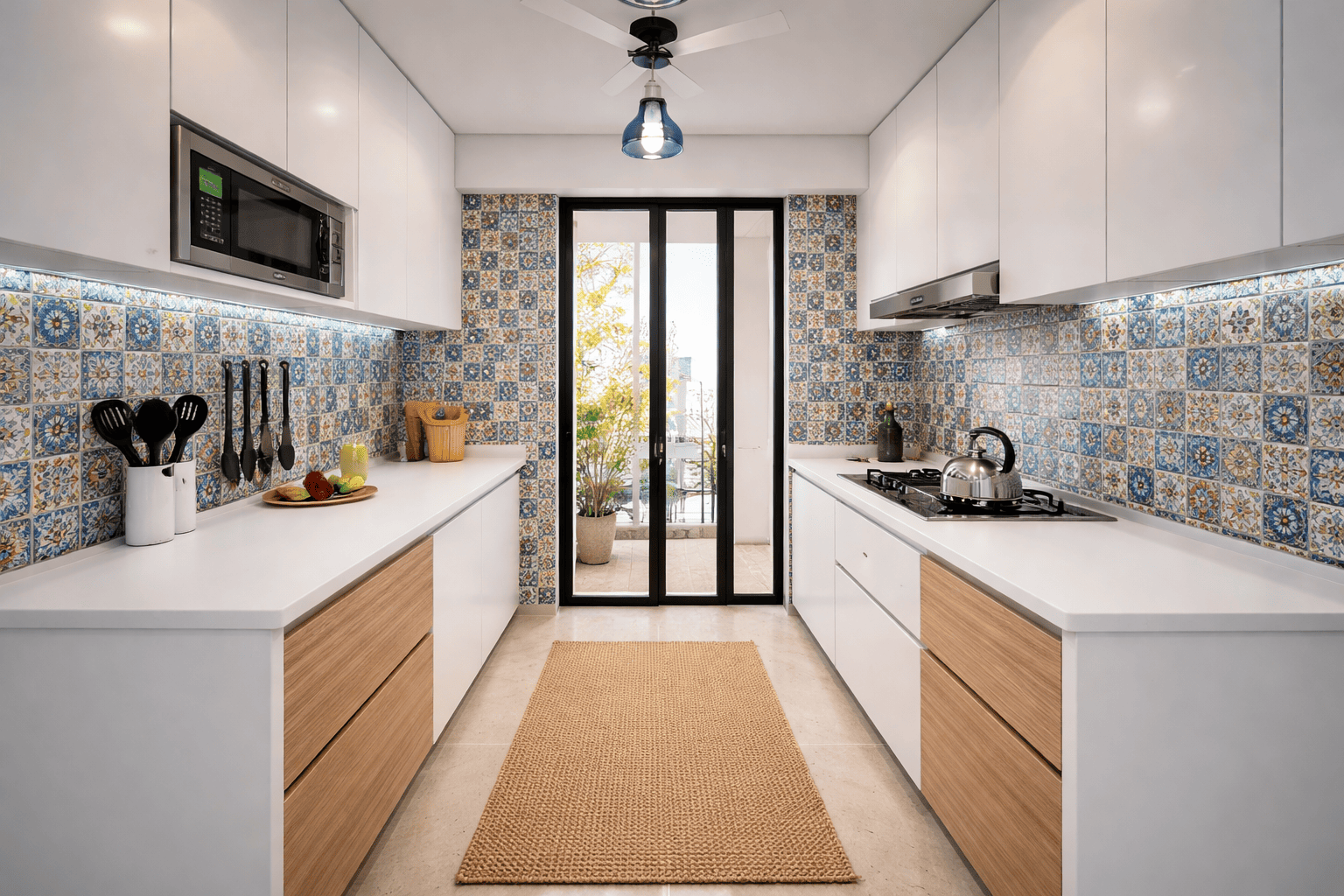 Small Modular Kitchen Designs & Parallel Layout