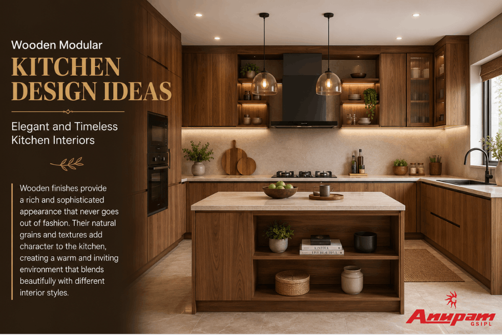Wooden Modular Kitchen Design Ideas – Elegant and Timeless Kitchen Interiors