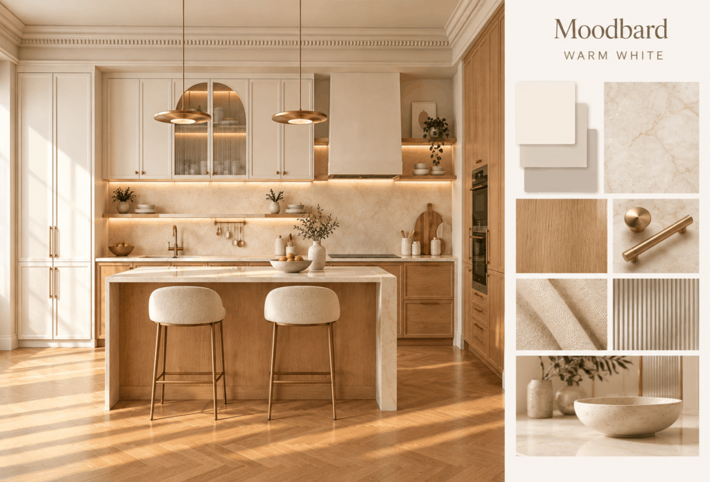 Warm White Kitchen Design